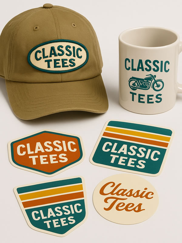Classic Tees Marketing Materials - Cups, Hats, Stickers