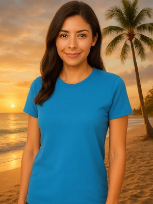 Women's Crew Tee Shirt Blank - wholesale available