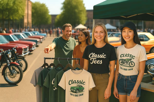 Classic Motorcycle and Car Show Tee Shirts