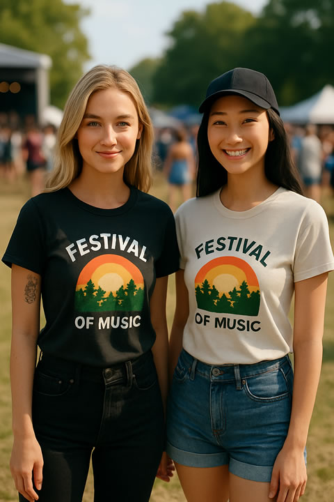 Music Festival Tee Shirts for Events